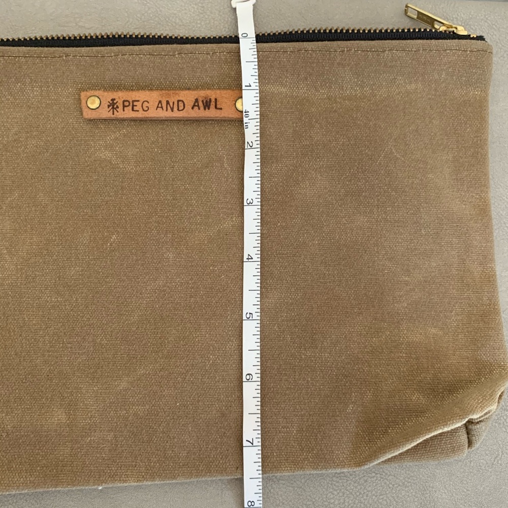 SOLD Peg and Awl Waxed Canvas Trendy Pouch Bag - Picture 6 of 8